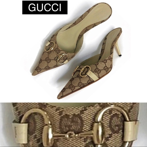 Gucci Guccissima pointed mules heels 8.5 - Picture 6 of 8